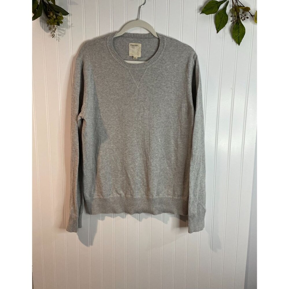 Life/After/Denim Mens Gray Cotton & Cashmere Blend Crewneck Sweater Size 1